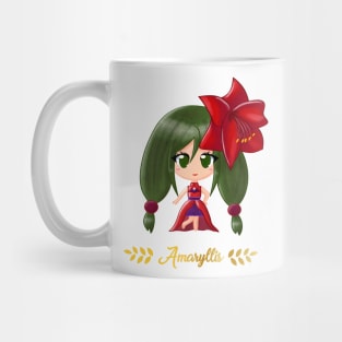 Amaryllis Flower Girl Mug